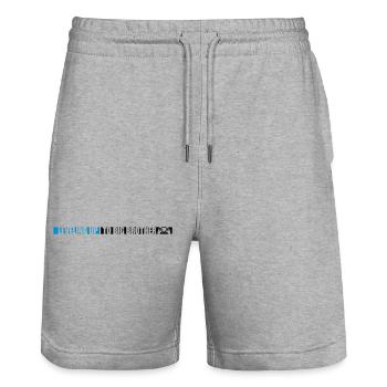 Monter de niveau grand frère - Short de jogging bio TRAINER Stanley/Stella unisexe - gris chiné - Devant - Nik (191cm) & Marisol (170cm)