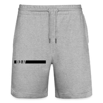 old AF Text Logo - Stanley/Stella Unisex Bio Joggingshorts Trainer  - Grau meliert - Vorne - Nik (191cm) & Marisol (170cm)