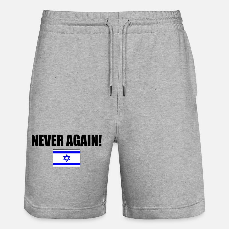 Never again - israel - Short de jogging bio TRAINER Stanley/Stella unisexe - gris chiné