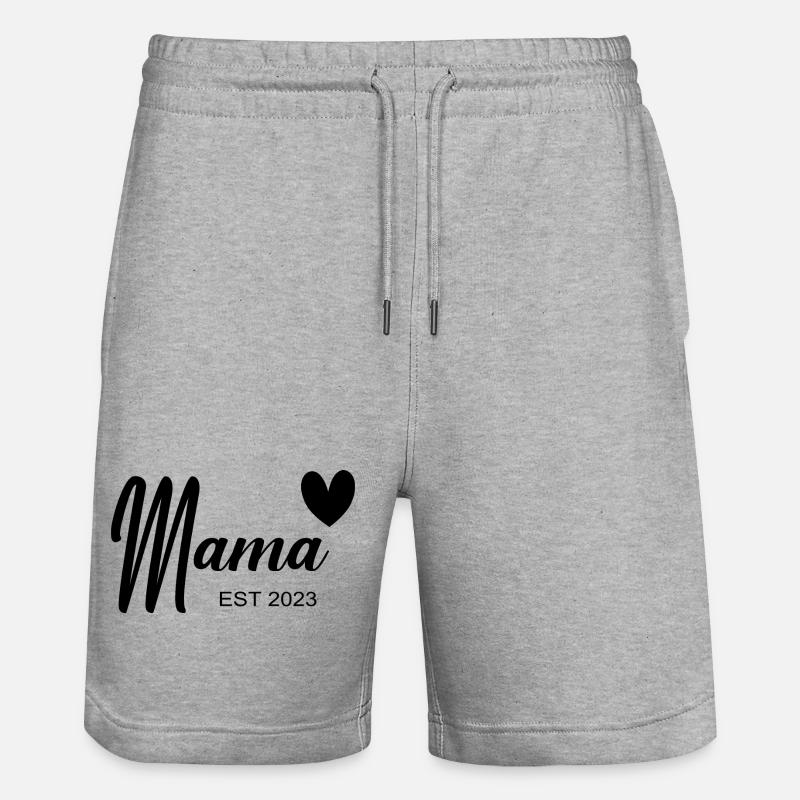 Promu au rang de Maman - Short de jogging bio TRAINER Stanley/Stella unisexe - gris chiné