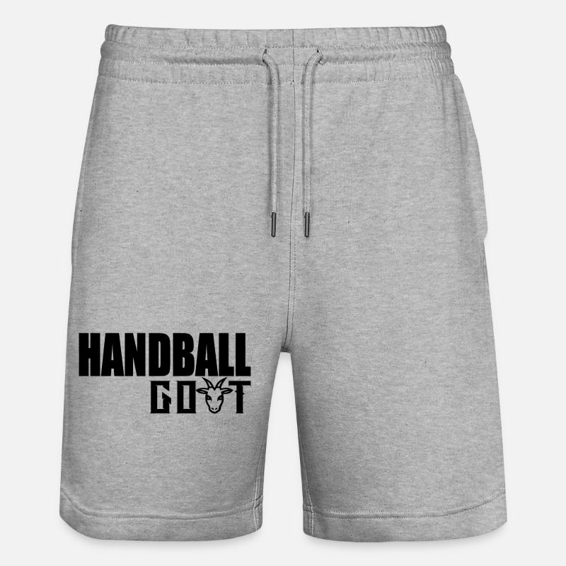 Handball - Short de jogging bio TRAINER Stanley/Stella unisexe - gris chiné