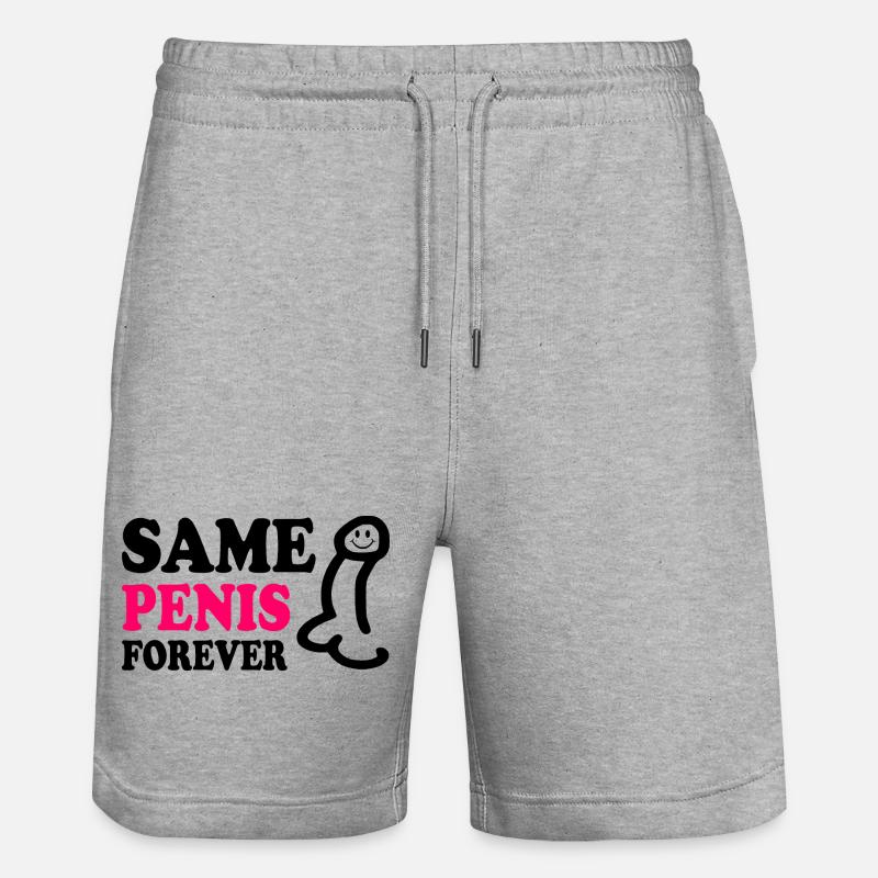 Same penis forever - Stanley/Stella Unisex Bio Joggingshorts Trainer  - Grau meliert