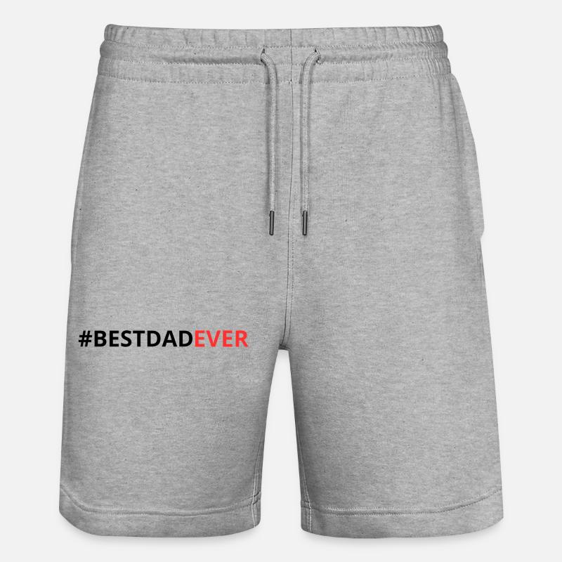 #BESTDADEVER - Short de jogging bio TRAINER Stanley/Stella unisexe - gris chiné