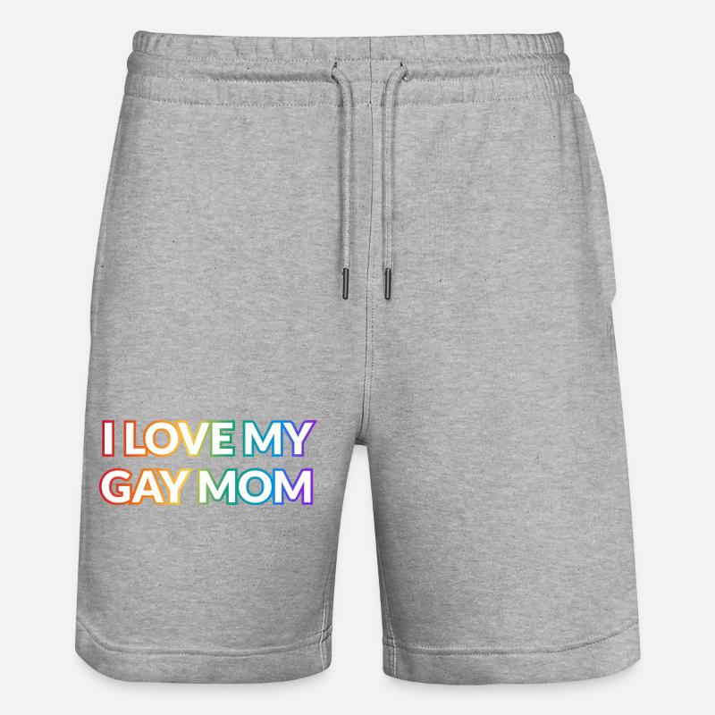 Ich liebe meine schwule Mutter - Stanley/Stella Unisex Bio Joggingshorts Trainer - Grau meliert