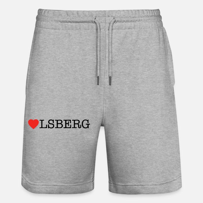 Olsberg - Short de jogging bio TRAINER Stanley/Stella unisexe - gris chiné