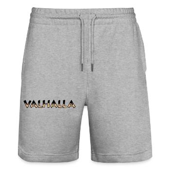 Valhalla Rune Gelb und Schwarz - Stanley/Stella Unisex Bio Joggingshorts Trainer  - Grau meliert - Vorne - Nik (191cm) & Marisol (170cm)