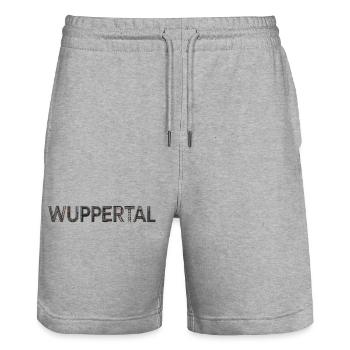 WUPPERTAL – Industrial Architectural Typography - Stanley/Stella Unisex Bio Joggingshorts Trainer  - Grau meliert - Vorne - Nik (191cm) & Marisol (170cm)