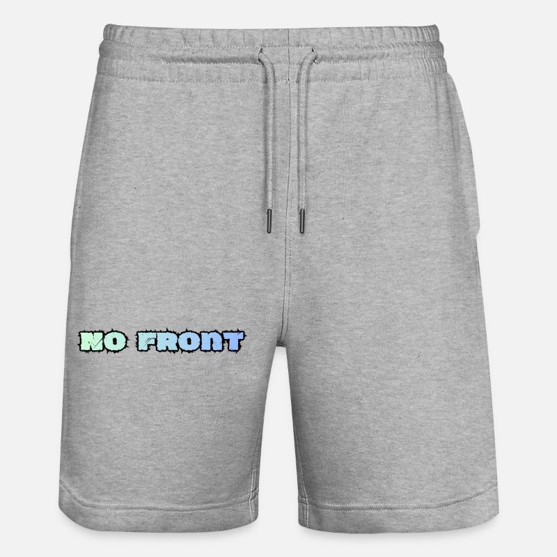 No Front, Kein Vorwurf, Jugendsprache - Stanley/Stella Unisex Bio Joggingshorts Trainer  - Grau meliert