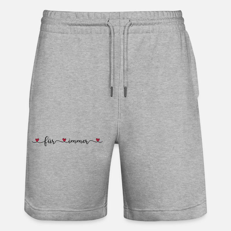 für immer - Stanley/Stella Unisex Bio Joggingshorts Trainer  - Grau meliert