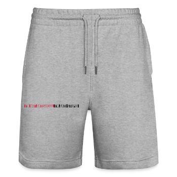 pas antisocial anti-stupide - Short de jogging bio TRAINER Stanley/Stella unisexe - gris chiné - Devant - Nik (191cm) & Marisol (170cm)