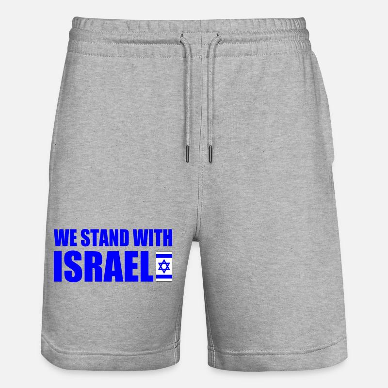 We stand with israel - Short de jogging bio TRAINER Stanley/Stella unisexe - gris chiné