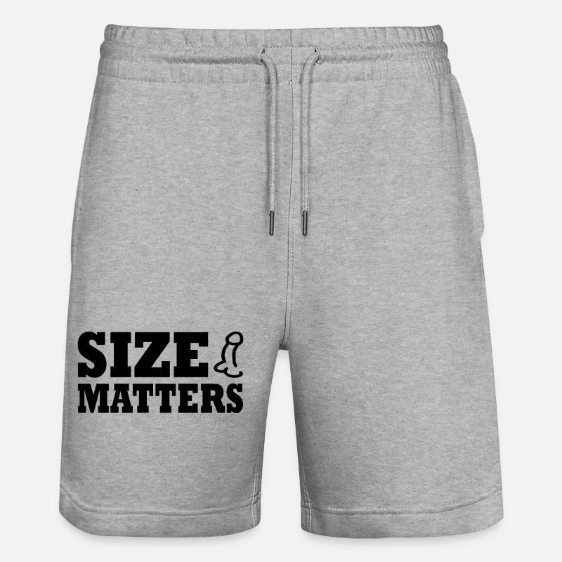 Size matters penis - Short de jogging bio TRAINER Stanley/Stella unisexe - gris chiné