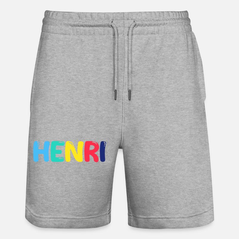 Nom - Henri - Short de jogging bio TRAINER Stanley/Stella unisexe - gris chiné