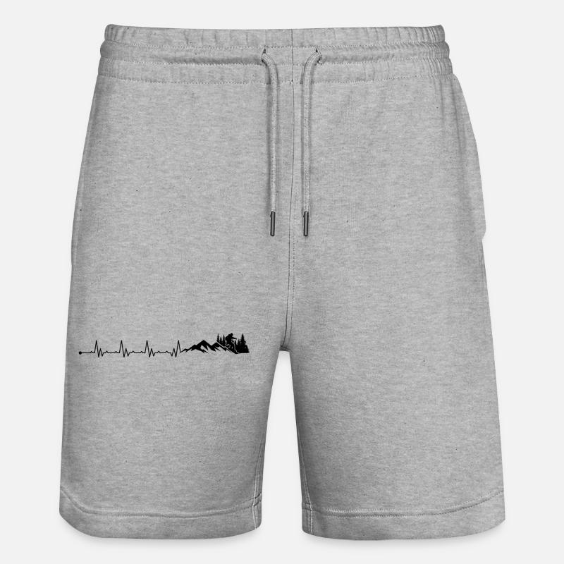 Heartbeat Snowboard - Short de jogging bio TRAINER Stanley/Stella unisexe - gris chiné