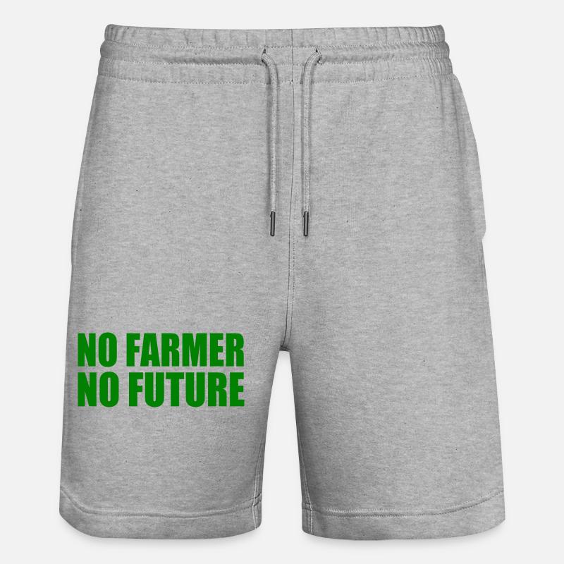 No farmer no future - Short de jogging bio TRAINER Stanley/Stella unisexe - gris chiné