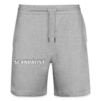 SCANDALIST - Stanley/Stella Unisex Bio Joggingshorts Trainer  - Grau meliert - Vorne - Nik (191cm) & Marisol (170cm)