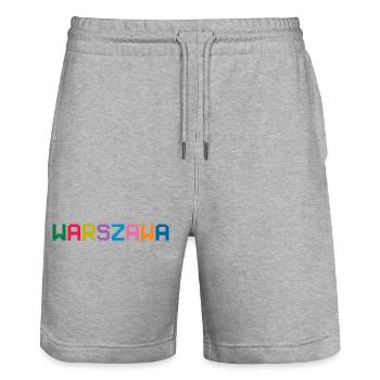 WARSZAWA Varsovie Warschau - Short de jogging bio TRAINER Stanley/Stella unisexe - gris chiné - Devant - Nik (191cm) & Marisol (170cm)