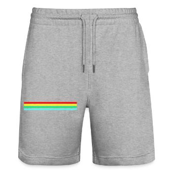 Raider rétro néon compatible - Short de jogging bio TRAINER Stanley/Stella unisexe - gris chiné - Devant - Nik (191cm) & Marisol (170cm)