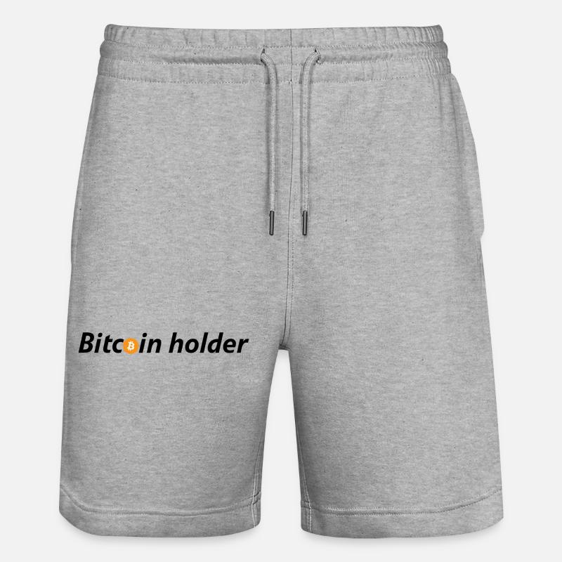 Bitcoin holder - Short de jogging bio TRAINER Stanley/Stella unisexe - gris chiné