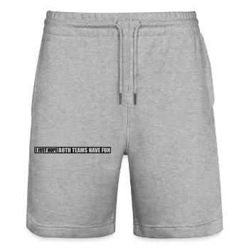 Both Teams Have Fun - Stanley/Stella Unisex Bio Joggingshorts Trainer  - Grau meliert - Vorne - Nik (191cm) & Marisol (170cm)