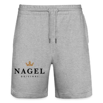 Nagel - Stanley/Stella Unisex Bio Joggingshorts Trainer  - Grau meliert - Vorne - Nik (191cm) & Marisol (170cm)