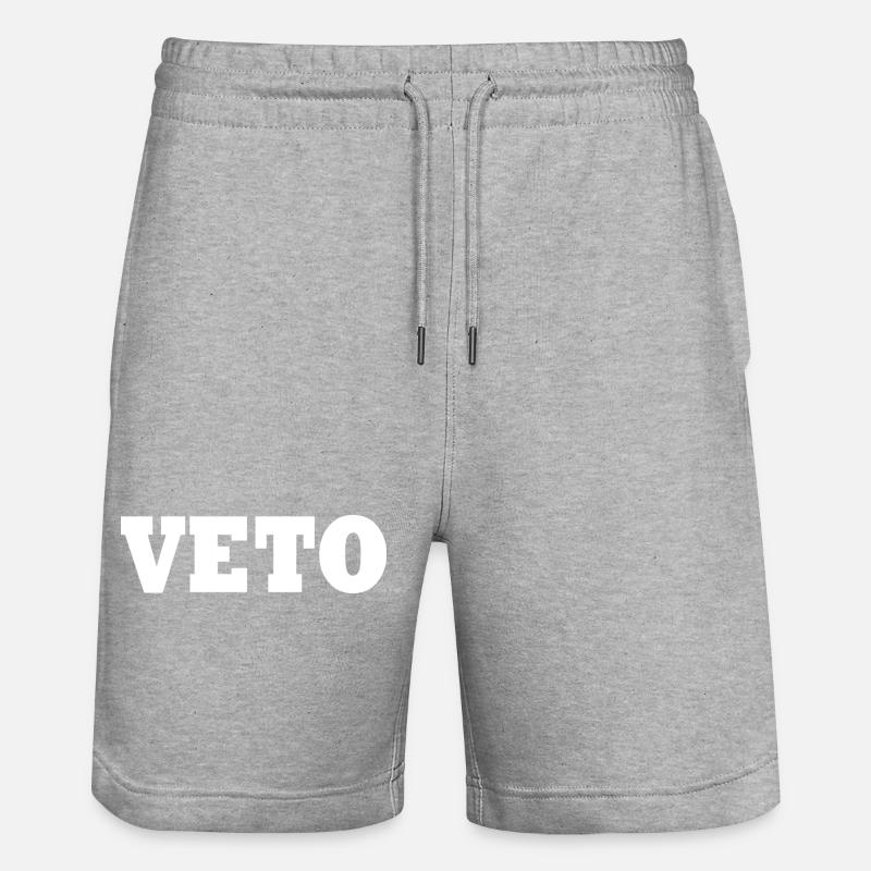Veto - Short de jogging bio TRAINER Stanley/Stella unisexe - gris chiné