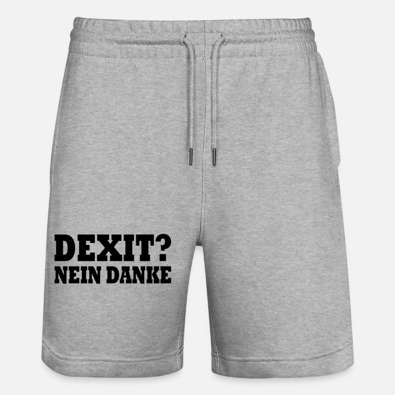 Dexit non merci - Short de jogging bio TRAINER Stanley/Stella unisexe - gris chiné