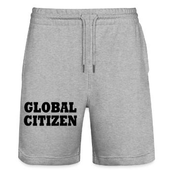 global citizen - Stanley/Stella Unisex Bio Joggingshorts Trainer  - Grau meliert - Vorne - Nik (191cm) & Marisol (170cm)