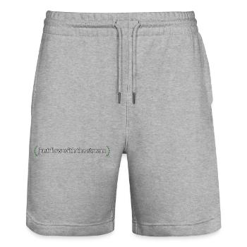just flow with the stream - Stanley/Stella Unisex Bio Joggingshorts Trainer  - Grau meliert - Vorne - Nik (191cm) & Marisol (170cm)