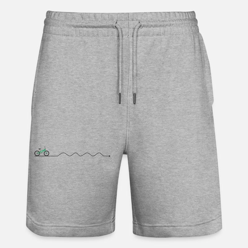Silhouette de vélo Emerald Trek - Short de jogging bio TRAINER Stanley/Stella unisexe - gris chiné