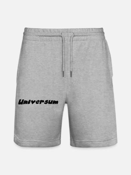 UNIVERSUM Abstract Whiversum Motif Print - Stanley/Stella Trainer Unisex Organic Jogging Shorts - heather grey