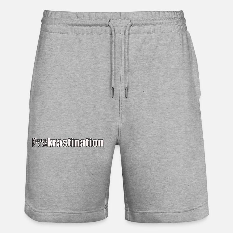 Procrastination - Short de jogging bio TRAINER Stanley/Stella unisexe - gris chiné