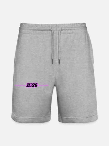Cœur année 2026 - Short de jogging bio TRAINER Stanley/Stella unisexe - gris chiné