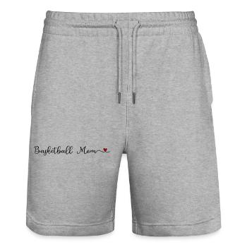 maman basketteuse - Short de jogging bio TRAINER Stanley/Stella unisexe - gris chiné - Devant - Nik (191cm) & Marisol (170cm)