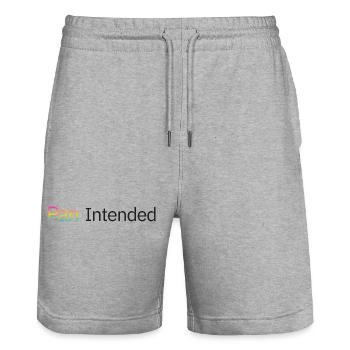 Pan intended – a pansexual subtle pride shirt - Stanley/Stella Trainer Unisex Organic Jogging Shorts - heather grey - Front - Nik (191cm) & Marisol (170cm)