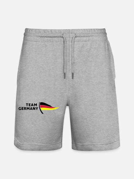 Team Germany - Stanley/Stella Trainer Unisex Organic Jogging Shorts - heather grey