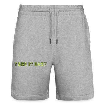Take It Easy - Stanley/Stella Unisex Bio Joggingshorts Trainer  - Grau meliert - Vorne - Nik (191cm) & Marisol (170cm)