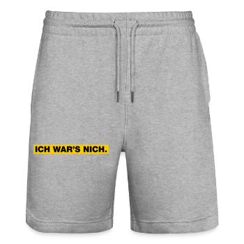Ich war’s nich... - Stanley/Stella Unisex Bio Joggingshorts Trainer  - Grau meliert - Vorne - Nik (191cm) & Marisol (170cm)