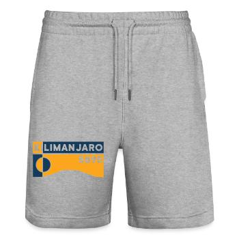 Mont Kilimandjaro, Kilimandjaro, Kenya, Tanzanie - Short de jogging bio TRAINER Stanley/Stella unisexe - gris chiné - Devant - Nik (191cm) & Marisol (170cm)
