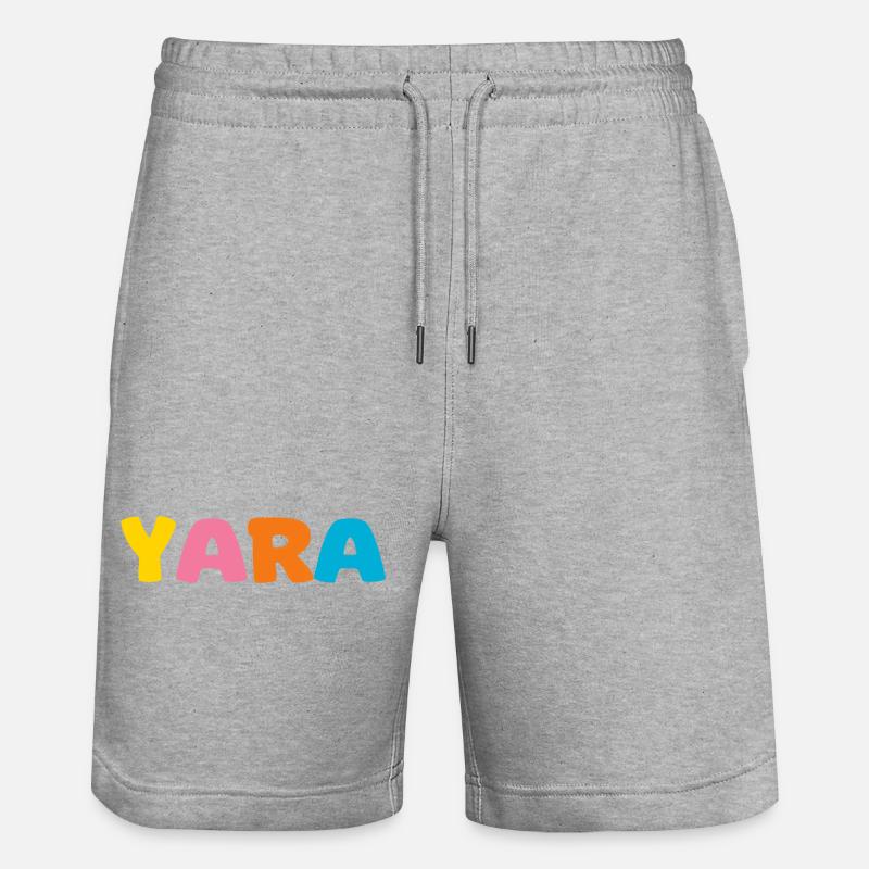 Name - Yara - Stanley/Stella Unisex Bio Joggingshorts Trainer  - Grau meliert
