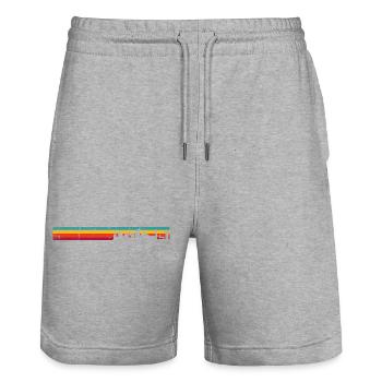 Norwich skyline retro - Stanley/Stella Trainer Unisex Organic Jogging Shorts - heather grey - Front - Nik (191cm) & Marisol (170cm)