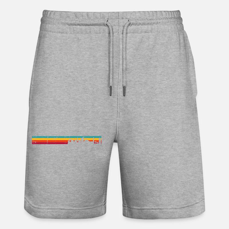 Norwich skyline rétro - Short de jogging bio TRAINER Stanley/Stella unisexe - gris chiné