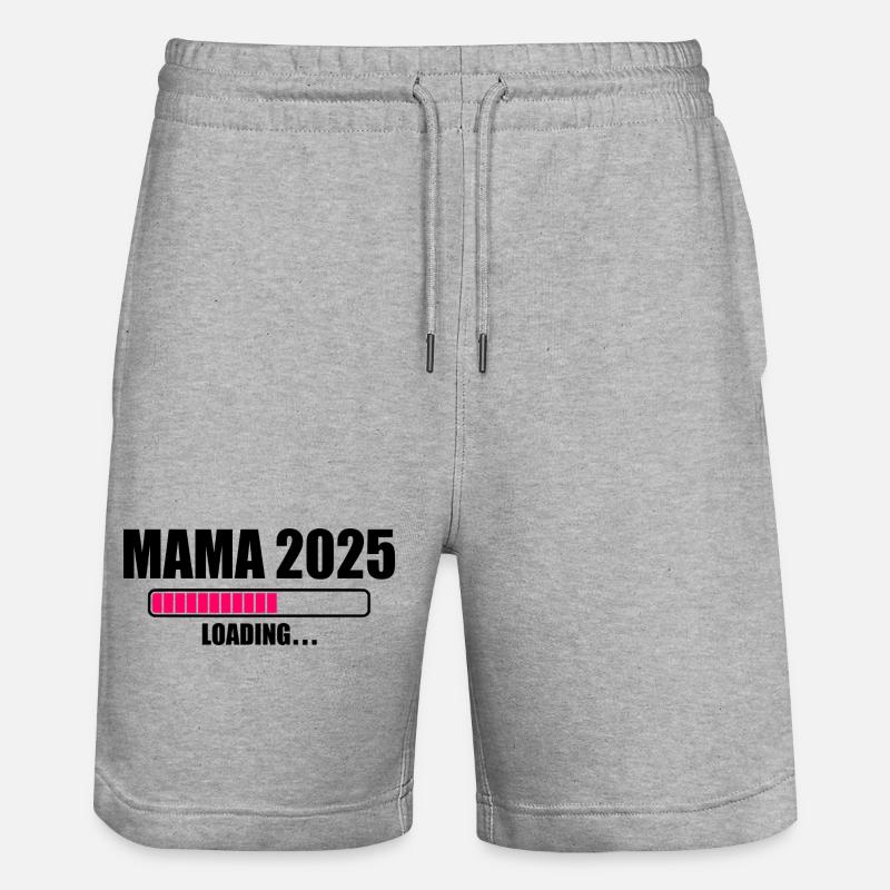 Mama 2025 - Stanley/Stella Unisex Bio Joggingshorts Trainer  - Grau meliert