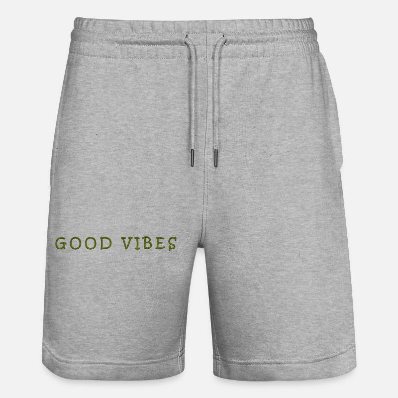Citation manuscrite de Positive Vibes - Short de jogging bio TRAINER Stanley/Stella unisexe - gris chiné