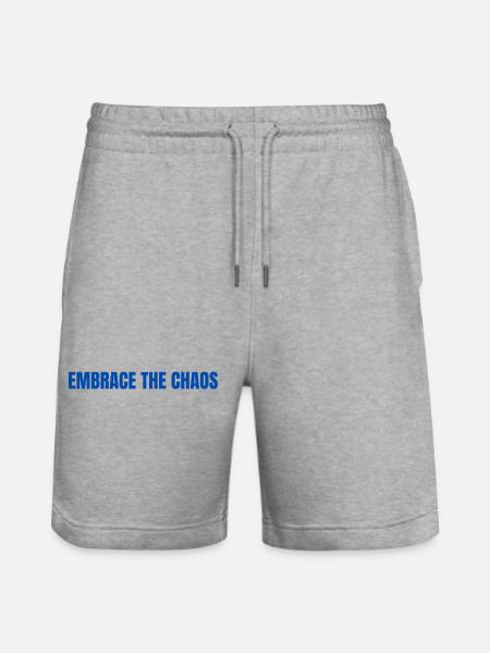 Umarme die Chaos Bold-Typografie - Stanley/Stella Unisex Bio Joggingshorts Trainer - Grau meliert