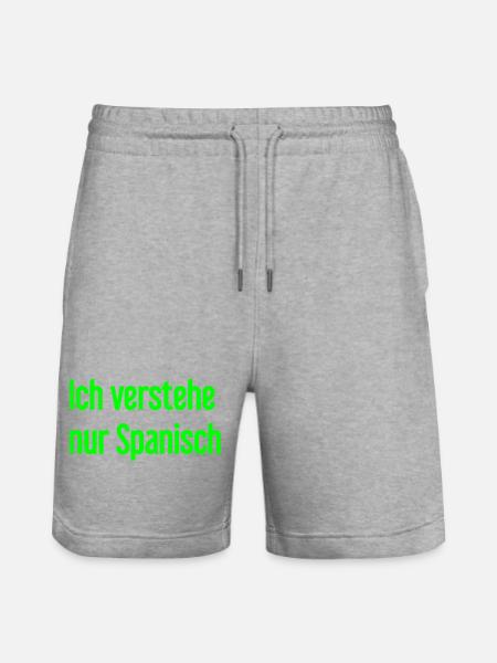 I only understand Spanish - Stanley/Stella Trainer Unisex Organic Jogging Shorts - heather grey