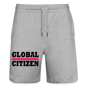 global citizen - Stanley/Stella Unisex Bio Joggingshorts Trainer  - Grau meliert - Vorne - Nik (191cm) & Marisol (170cm)