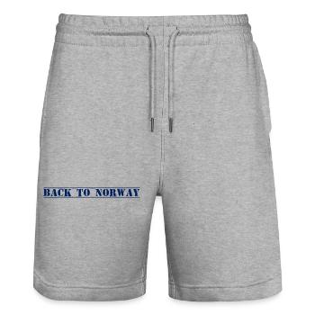Norway Norwegen - Stanley/Stella Unisex Bio Joggingshorts Trainer  - Grau meliert - Vorne - Nik (191cm) & Marisol (170cm)