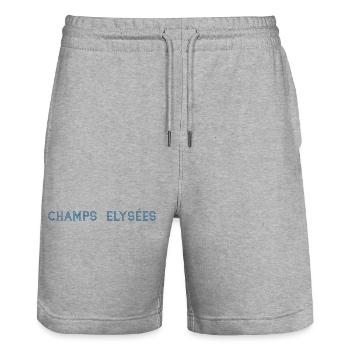 ChampsElysees - Short de jogging bio TRAINER Stanley/Stella unisexe - gris chiné - Devant - Nik (191cm) & Marisol (170cm)