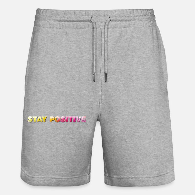 Restez positif - Short de jogging bio TRAINER Stanley/Stella unisexe - gris chiné